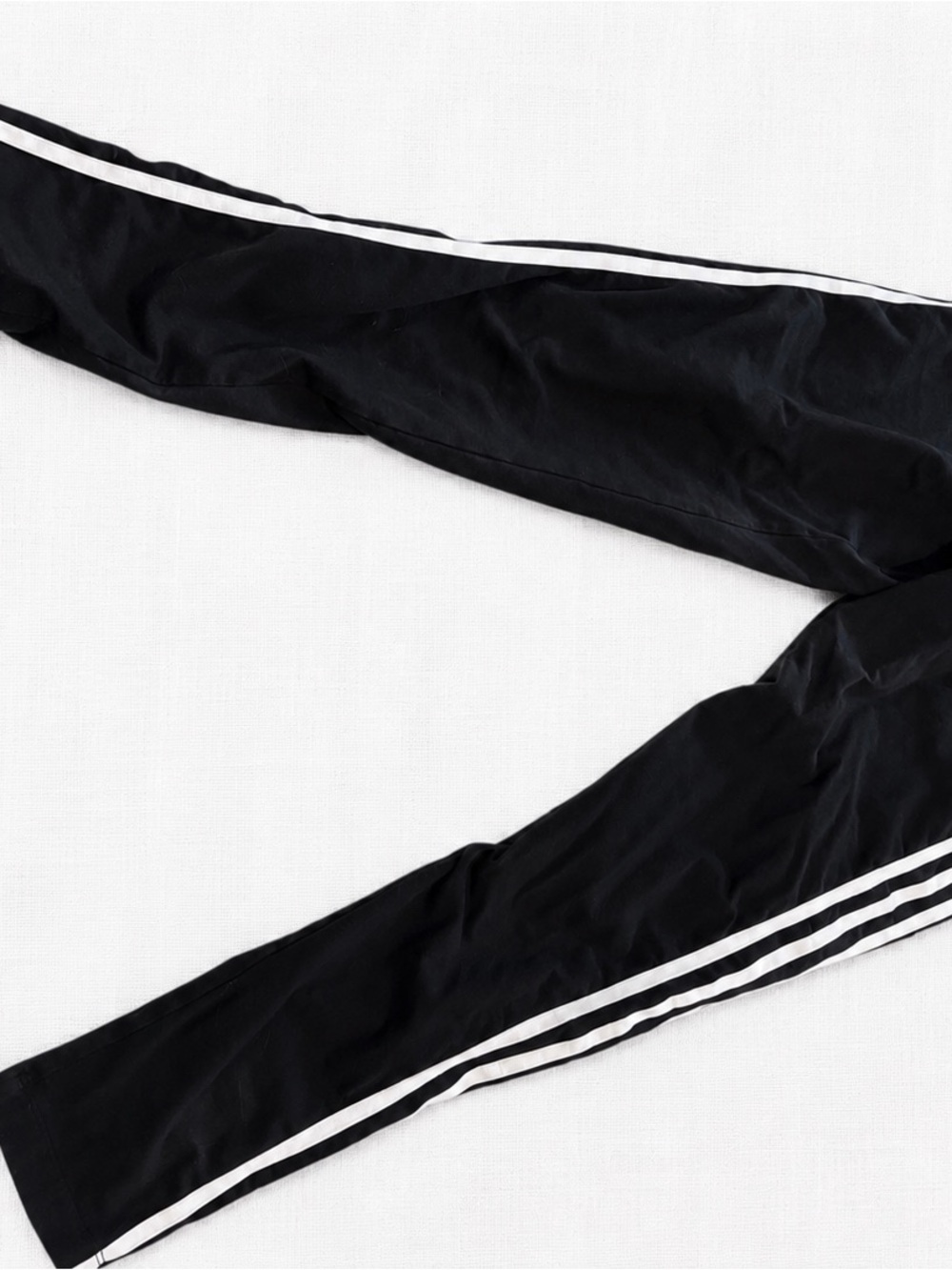 adidas Black Track Pants with White Stripes